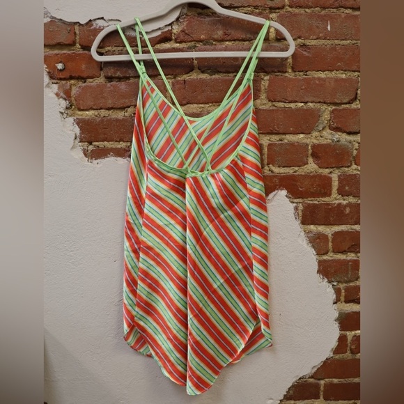 Romantic Moods vintage striped satin nightgown - Picture 4 of 4